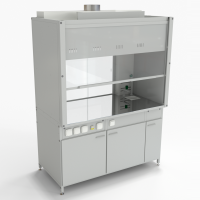 Шкаф демонстрационный специализированный, с электрикой 1500х800х2140, раб. поверхность - НЕРЖАВЕЮЩАЯ СТАЛЬ