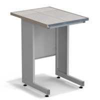 Стол пристенный ЭКРОС 600х800х900 мм, раб. поверхность - КЕРАМИКА с НС бортиком