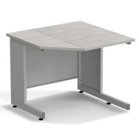 Стол угловой ЭКРОС 900х900х750 мм, раб. поверхность - КЕРАМИКА с ПВХ кромкой