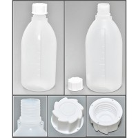 Бутылка градуированная 1000 мл, с узким горлом, с крышкой, П/П, Кartell