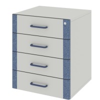 Тумба навесная с 4 ящиками ЛАБ-PRO ТЯ4 50.50.60