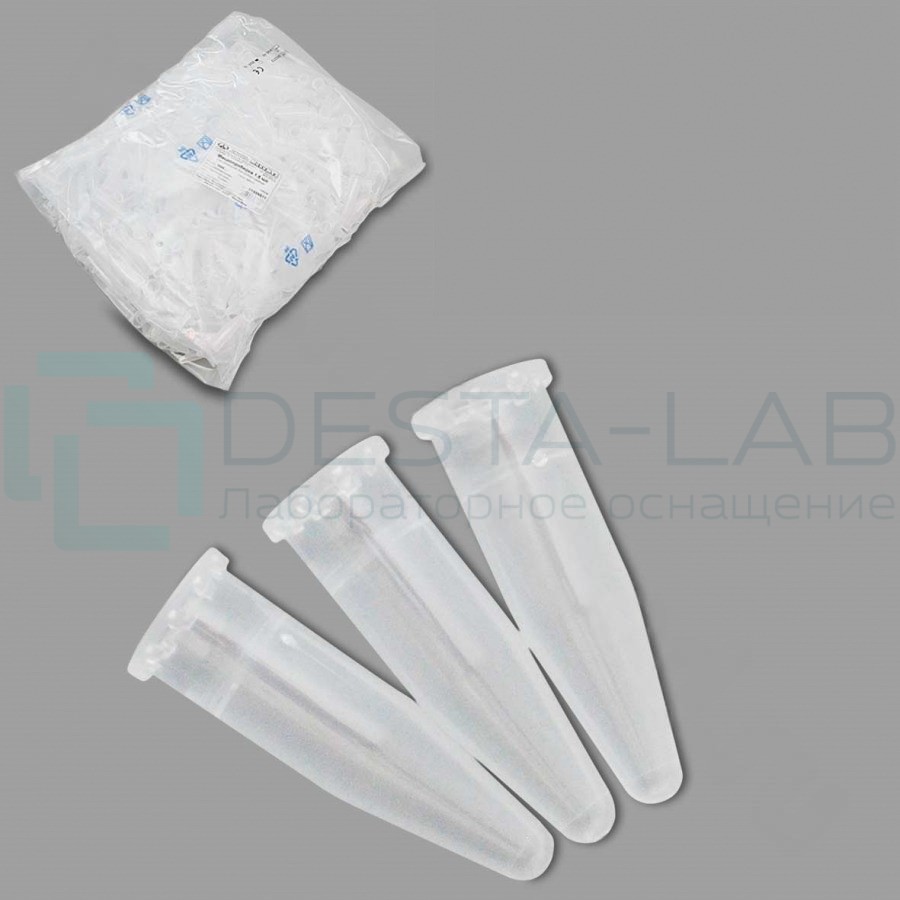 Микропробирка 1,5 мл. (тип Eppendorf), б/ дел, б/пробк., п/п, Aptaca