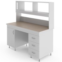 Физический лабораторный стол со столешницей из керамогранитной плитки НВ-1500 ПК