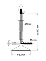 Горелка Bochem Бунзена с игольчатым клапаном, природный газ