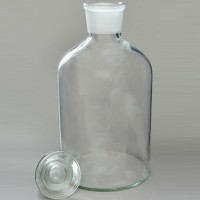 Склянка лабораторная 2500 мл. из светлого стекла с узкой горловиной и притертой пробкой