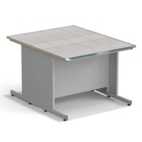 Стол островной ЭКРОС 1200х1500х900 мм, раб. поверхность - КЕРАМИКА с НС бортиком