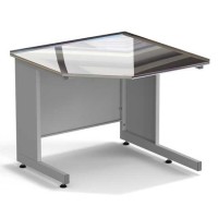 Стол угловой ЭКРОС 900х900х750 мм, раб. поверхность - НЕРЖАВЕЮЩАЯ СТАЛЬ