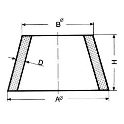 Прокладка Guko Deutsch & Neumann 21x12x18 мм, коническая, красная