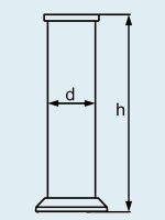 Цилиндр DURAN Group 500 мл, размеры 40x400 мм, с ободком, стекло