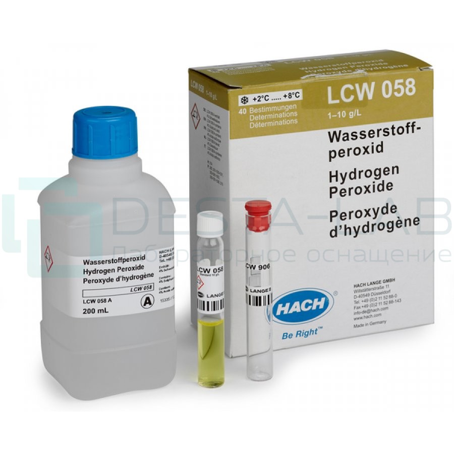 Кюветный тест Hach LCW 058 на Водород пероксид (H2O2), 40 тестов