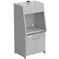 Шкаф для нагревательных печей с тумбой 920х780х1870 мм, цвет изделия - серый, раб. поверхность - КЕРАМИКА