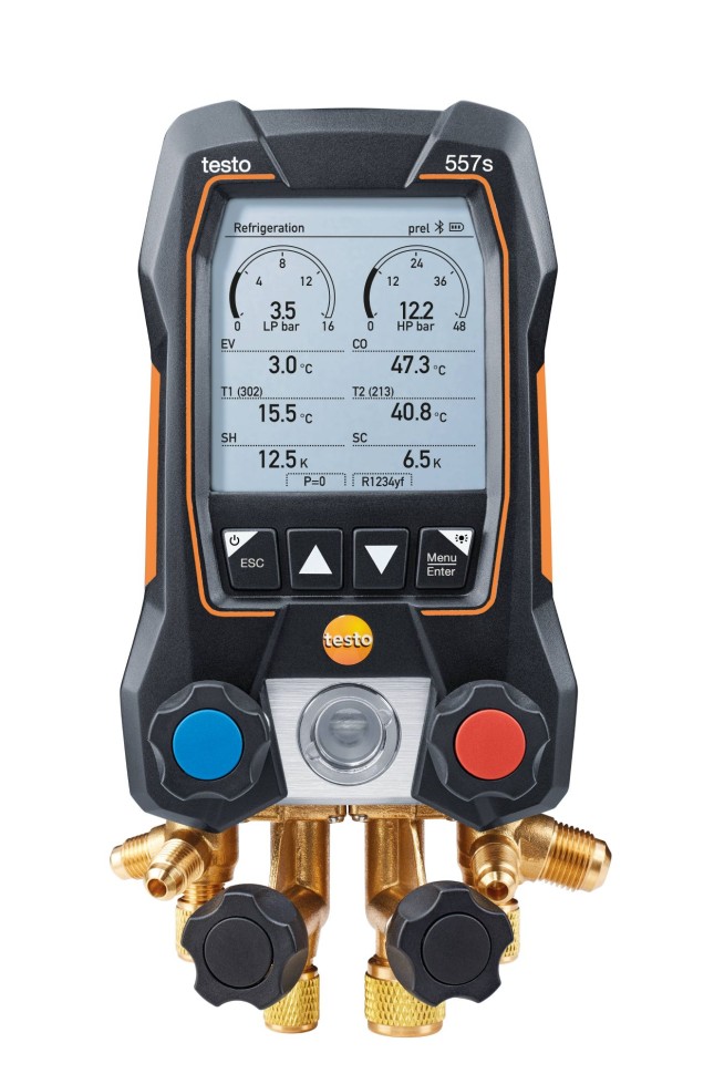 testo 557s Комплект 1 - Умный цифровой манометрический коллектор и беспроводные зонды вакуума и температуры