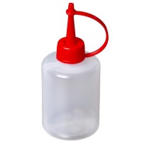 Банка-капельница 40 мл с крышкой-капельницей (цвет крышки - КРАСНЫЙ)