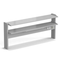 Стеллаж технологический пристенный ЭКРОС с двумя полками на 1500