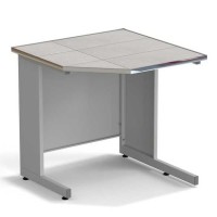 Стол угловой ЭКРОС 900х900х900 мм, раб. поверхность - КЕРАМИКА с НС бортиком