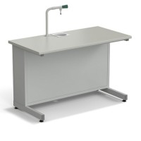 Стол ученический с подводом воды 1200х600х760, раб. поверхность - ЛАМИНАТ СЕРЫЙ