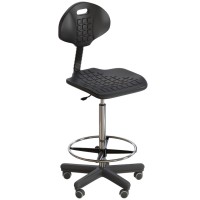Стул лабораторный на роликах (высота 620-760 мм) (полиуретан)