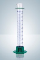 Цилиндр мерный Hirschmann 1000 : 10,0 мл класс B, синяя градуировка, с пластиковым основанием