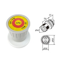 Газовый лабораторный запорный вентиль Stegler VG-35 (латунь, d 55 мм)