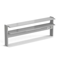 Стеллаж технологический пристенный ЭКРОС с двумя полками на 1800