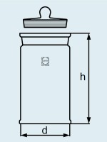 Бюкс DURAN Group 2000 мл, для взвешивания, с притертой крышкой, стекло