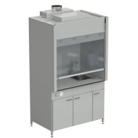 Шкаф вытяжной с мойкой из НС и смесителем 1200х900х2145 мм, раб. поверхность - LABGRADE