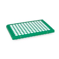 Планшеты для ПЦР, 96-лун., Hard-Shell, с полуюбкой, низкий профиль, зеленые с бесцветными лунками, полипропилен, 25 шт./уп., Bio-Rad