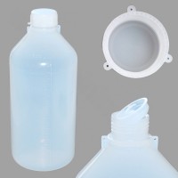 Бутылка градуированная 2000 мл, с узким горлом, с крышкой, п/эт, LAMAPLAST