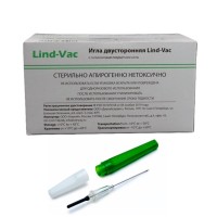 Игла двусторонняя &quot;Lind-Vac&quot; 21G*1 1/2&quot;, 0.8*38мм, зеленая, MN2112, уп. 100 шт