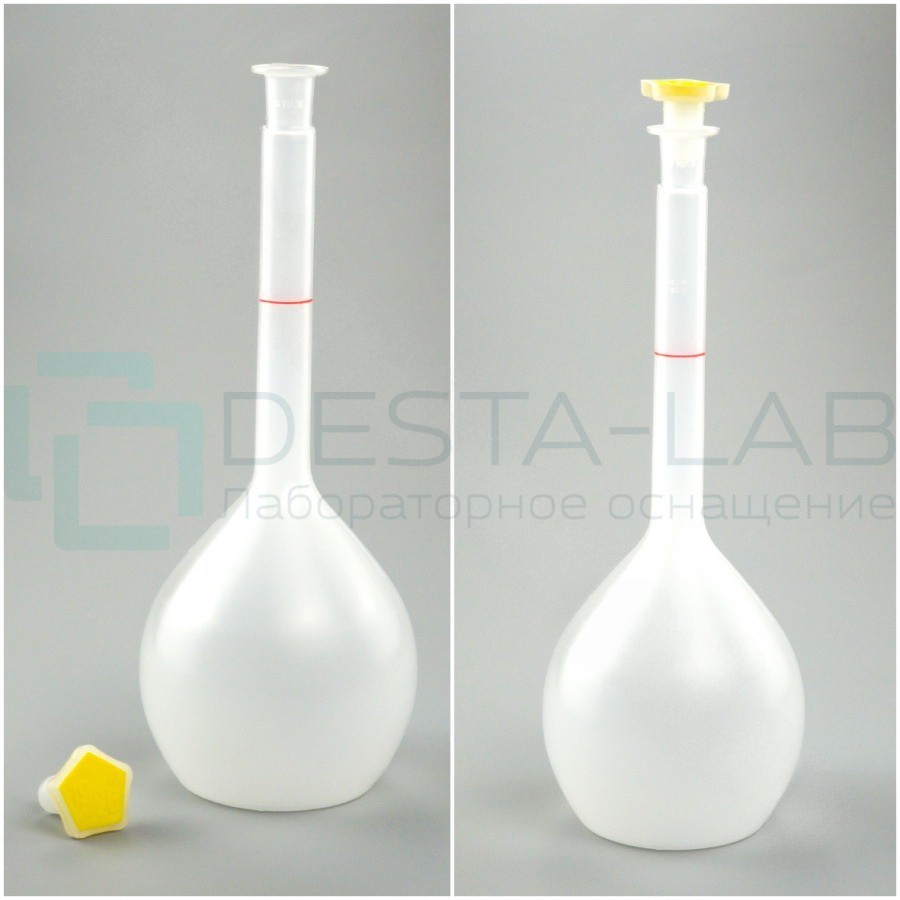 Колба мерная 1000 мл., с пробкой, п/п, Kartell