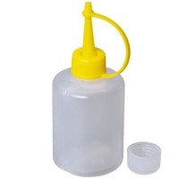 Банка-капельница 40 мл с крышкой-капельницей и транспортировочной крышкой (цвет крышки-капельницы - ЖЁЛТЫЙ)