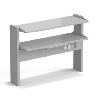 Стеллаж технологический пристенный ЭКРОС с двумя полками на 900