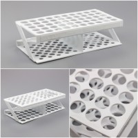 Штатив медицинский полимерный по ТУ 9464-017-29508133-2014, для пробирок ШПА-50, Z-образный на 50 гнезд, диам.18мм, БЕЛЫЙ, п/п