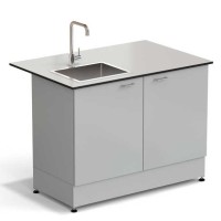 Стол-мойка ЭКРОС 1200х800х900 мм, чаша нержавеющая сталь слева, раб. поверхность - LABGRADE