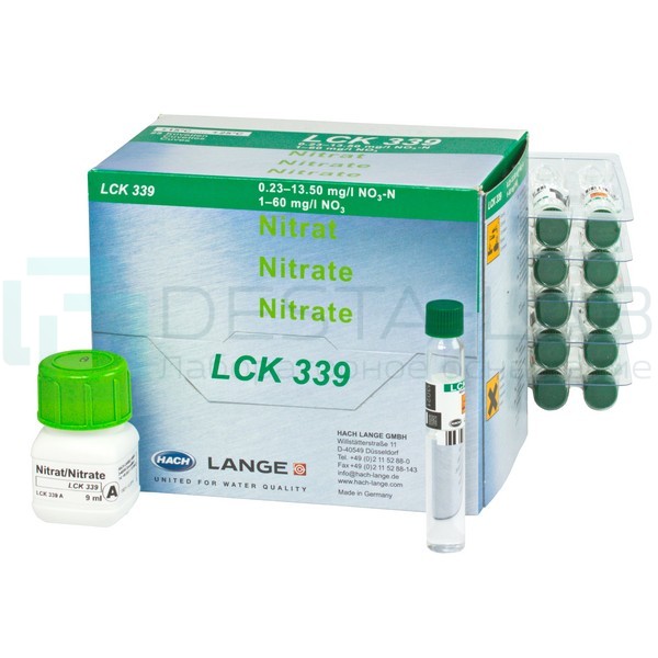 Кюветный тест Hach LCK 339 на Азот нитратный (N-NO3), 25 тестов