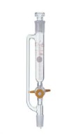 Воронка капельная цилиндрическая Kimble 50 мл, 14/20, с градуировкой, PTFE кран, с противодавлением, с пробкой, стекло