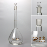 Колба 2-1000-2 мерная, с пришлифованной пробкой 19/26