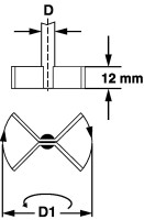 Перемешивающий элемент лопастной, 4 закрепленные лопасти, d 100 мм, длина 300 мм, нержавеющая сталь, Bochem