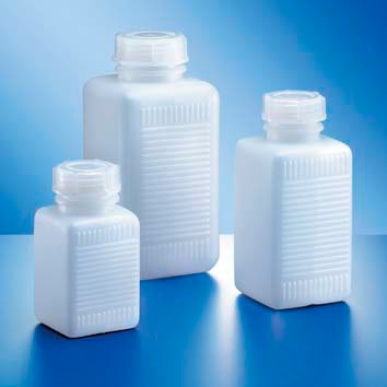 Бутыль Kautex широкогорлая 1000 мл, HDPE, квадратная, Ø 50 мм, естественный цвет, без крышки