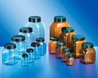 Контейнер Kautex широкогорлый 50 мл, PVC, квадратный, Ø 32 мм, прозрачный цвет, без крышки