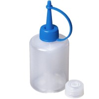 Банка-капельница 40 мл с крышкой-капельницей и транспортировочной крышкой (цвет крышки-капельницы - СИНИЙ)