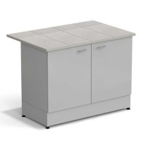 Стол-тумба ЭКРОС 1200х800х900 мм 2 двери, раб. поверхность - КЕРАМИКА с ПВХ кромкой