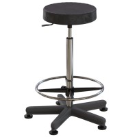 Табурет лабораторный на опорах (высота 620-760 мм) (кожзам)