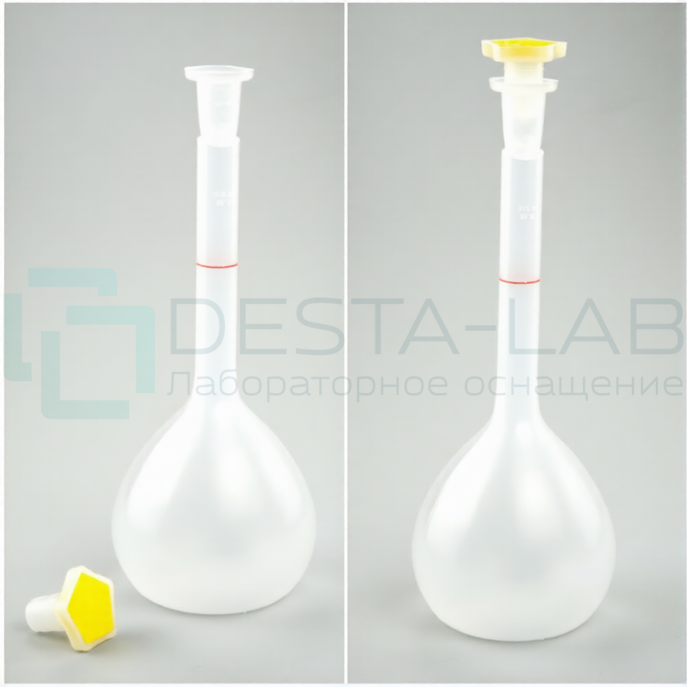 Колба мерная 500 мл., с пробкой, п/п, Kartell