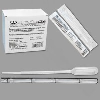 Пипетка для переноса жидкостей (Пастера) 1 мл, стер, п/эт, инд. уп., уп. 100 шт., ТУ 32.50.50-029-29508133-2018