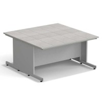 Стол островной ЭКРОС 1500х1500х750 мм, раб. поверхность - КЕРАМИКА с ПВХ кромкой