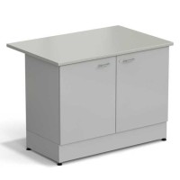 Стол-тумба ЭКРОС 1200х800х900 мм 2 двери, раб. поверхность - ЛАМИНАТ СЕРЫЙ