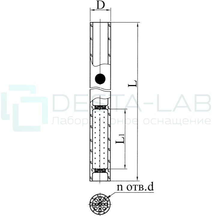 Трубка сорбционная СТ 112 ТУ 25-1110.039-82