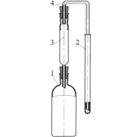 Прибор для отгонки и поглощения мышьяка в питьевой воде, на резиновых пробках