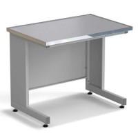 Стол пристенный ЭКРОС 900х600х750 мм, раб. поверхность - МОНОЛИТНЫЙ КЕРАМОГРАНИТ с НС бортиком